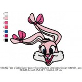 100x100 Face of BaBs Bunny Looney Tunes Machine Embroidery Design Instant Download
